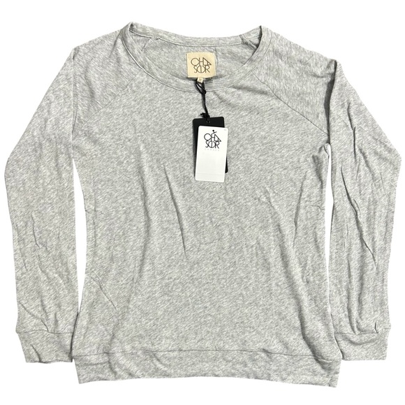 Chaser Tops - Chaser Gray Long Sleeve Raglan Tee